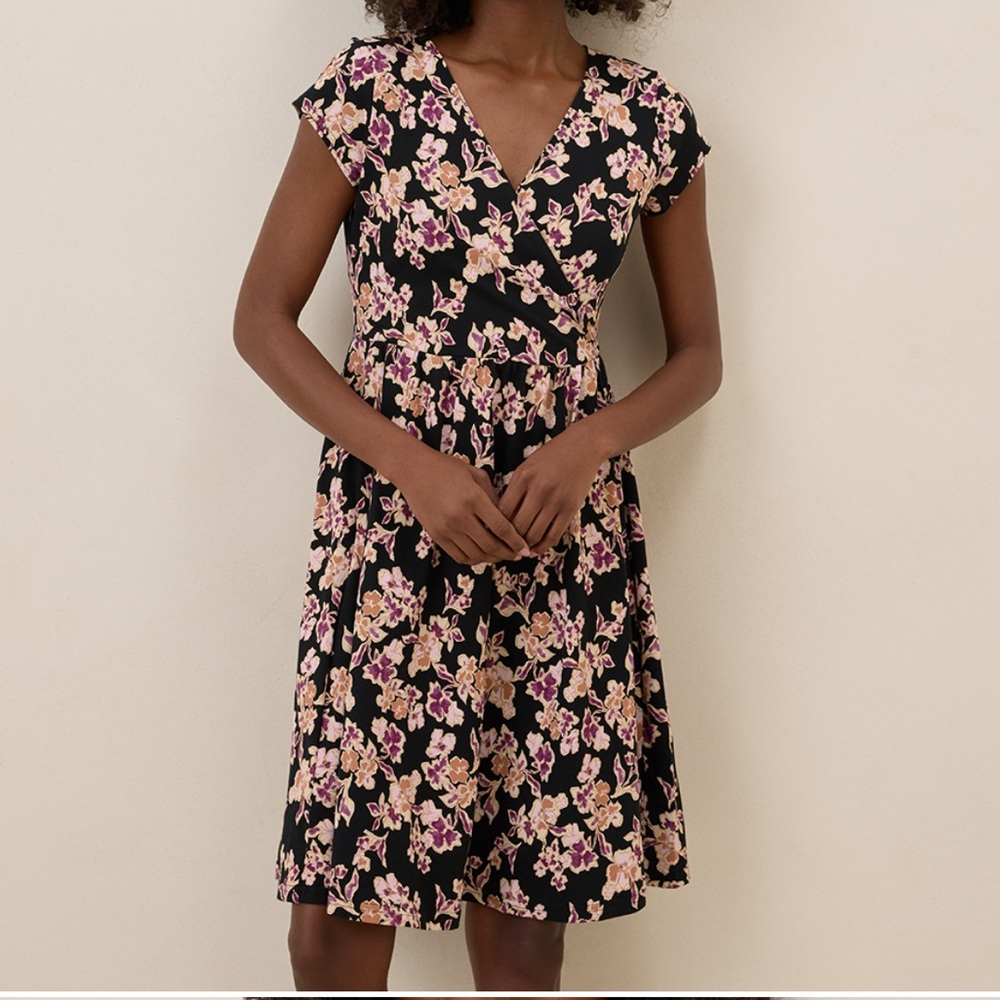 Pact Fit & Flare Crossover Dress